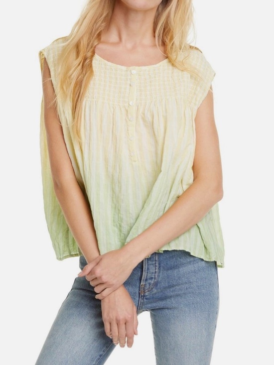 Free People Tops - Free People Little Bit of Something Ombre Flowy Blouse Top Yellow